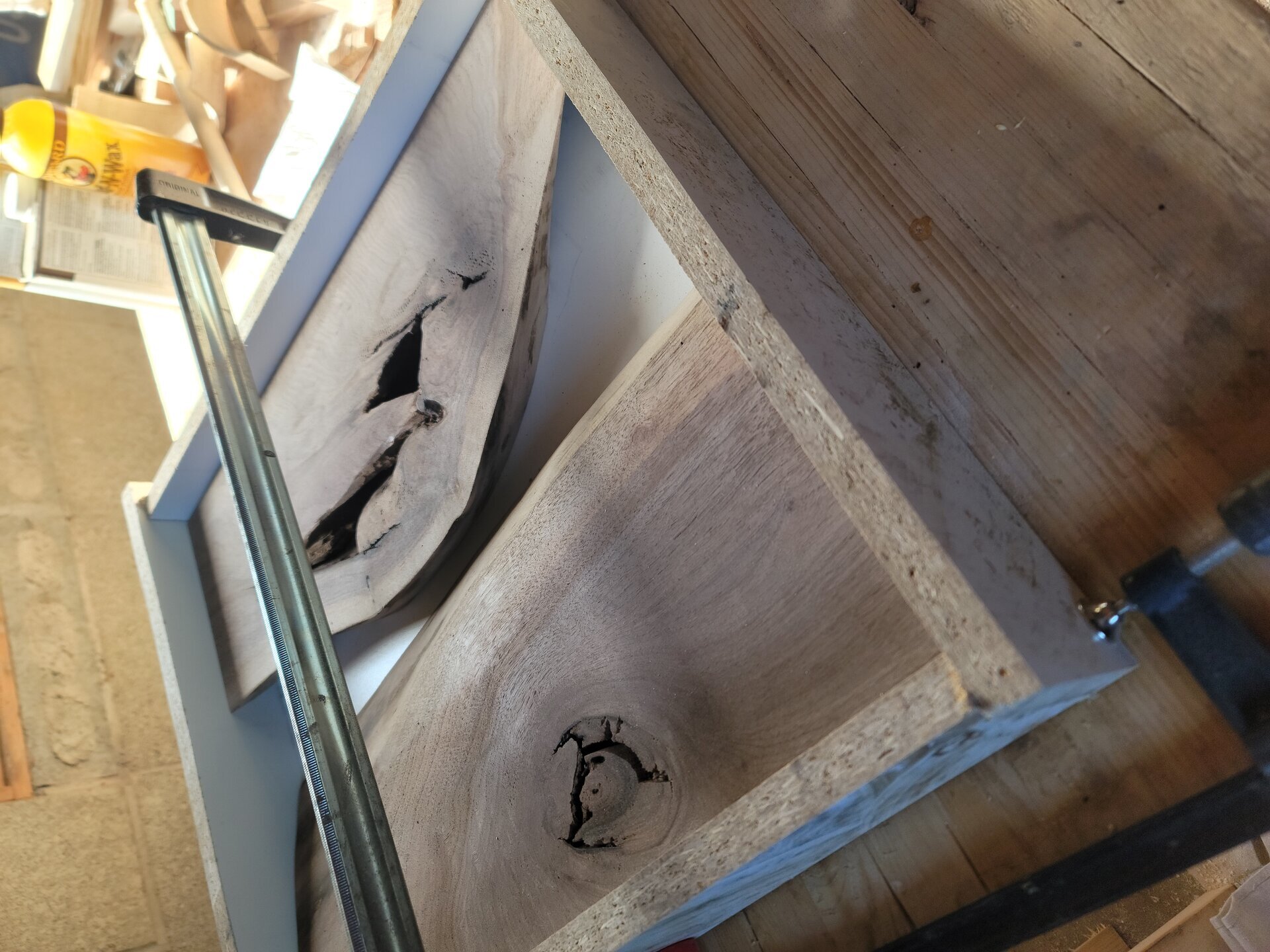 Walnut frame-and-panel assembly with natural character